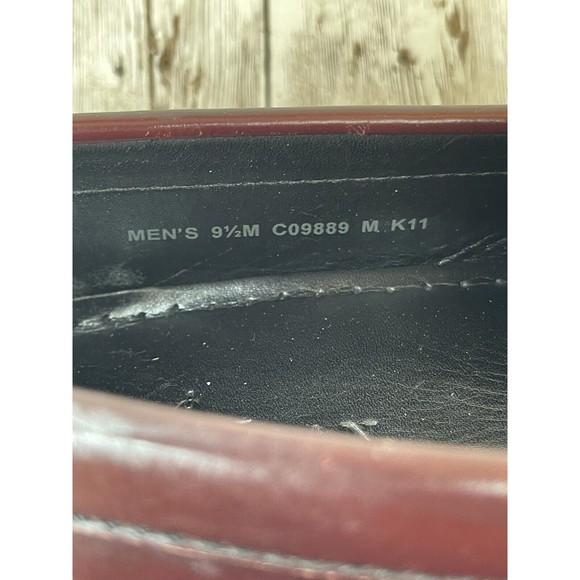 Cole Haan Air Monroe Loafer Mens 9.5 M Burgundy Leather Tassel Dress Shoe C09889 - Picture 8 of 10